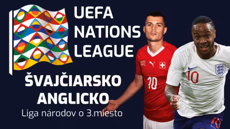 Liga národov (O 3. MIESTO): Švajčiarsko – Anglicko naživo