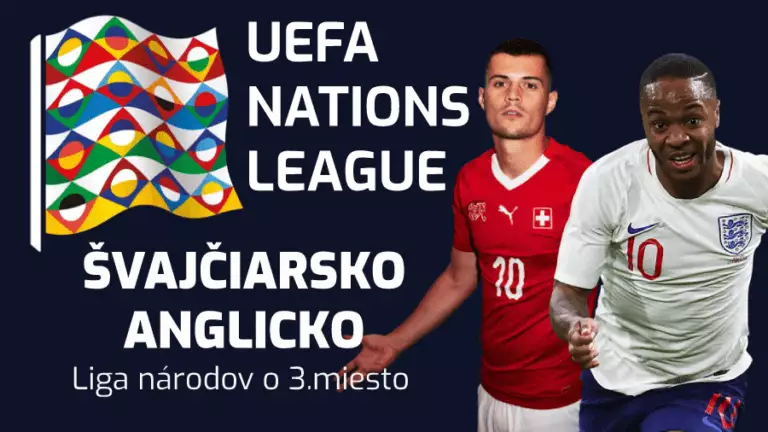 Liga národov (O 3. MIESTO): Švajčiarsko – Anglicko naživo