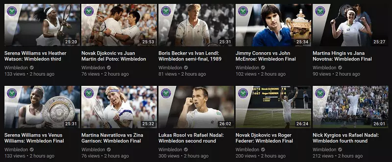 Sledujte Wimbledon live stream na YouTube TV