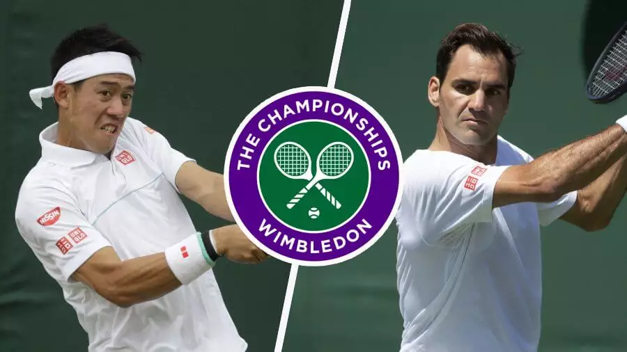 Wimbledon 2019: Štvrťfinále Kei Nishikori - Roger Federer live