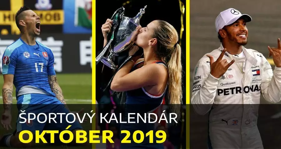 Športový kalendár - OKTÓBER 2019: Skupinová časť LM, EL a kvalifikácia EURO 2020