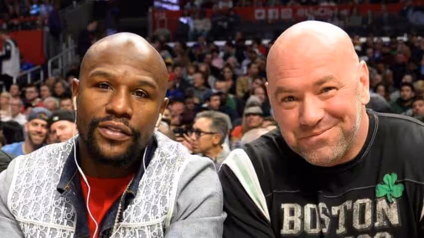 Floyd Mayweather s Danou Whiteom na basketbalovom zápase