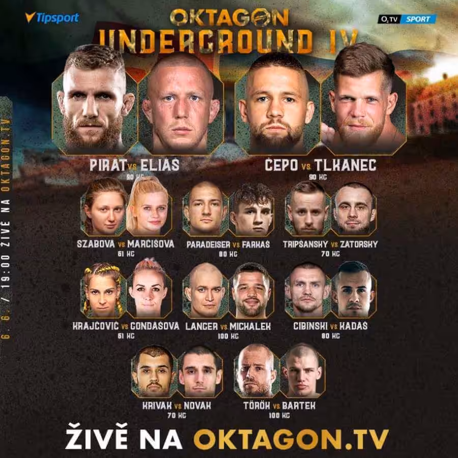 Kompletná zápasová karta turnaja Oktagon Unerground 4
