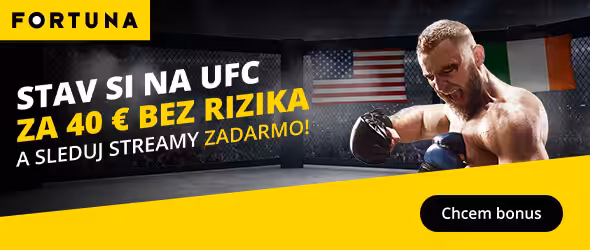 Sledujte UFC naživo na Fortuna TV zadarmo s bonusom 40 EUR bez rizika
