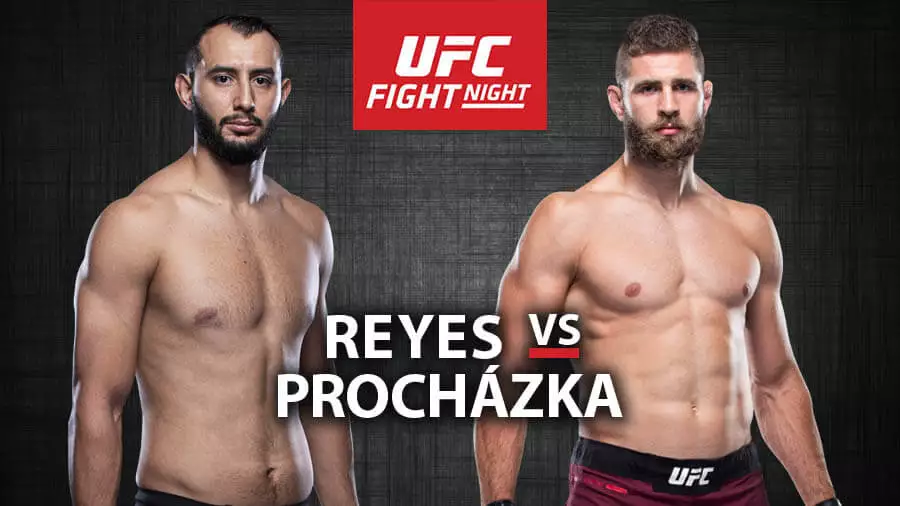Sledujte program, fight card a informácie o turnaji UFC Fight Night: Reyes vs Procházka