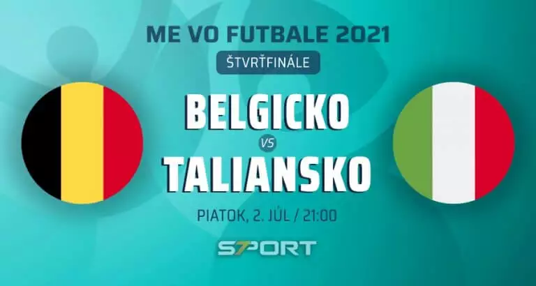 ME vo futbale 2021 Belgicko - Taliansko naživo