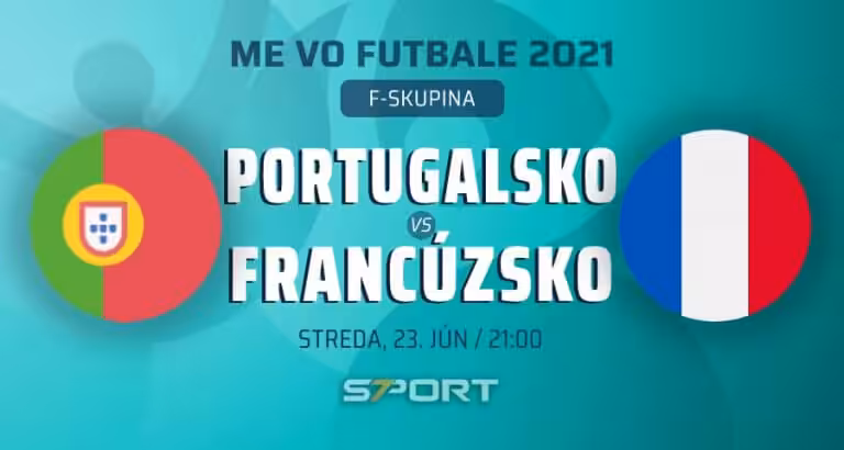 ME vo futbale 2021 Portugalsko - Francúzsko naživo
