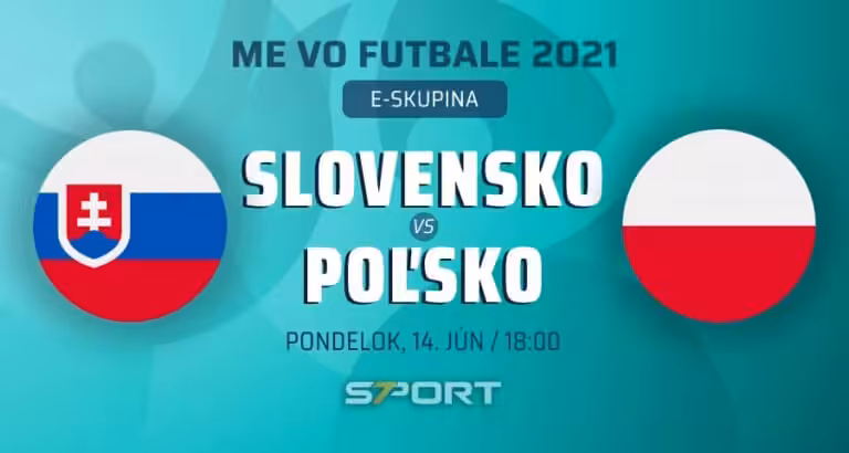 ME vo futbale 2021 Slovensko - Poľsko naživo