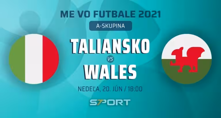ME vo futbale 2021 Taliansko - Wales naživo