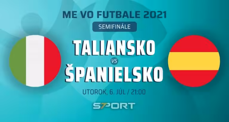 ME vo futbale 2021 Taliansko - Španielsko naživo