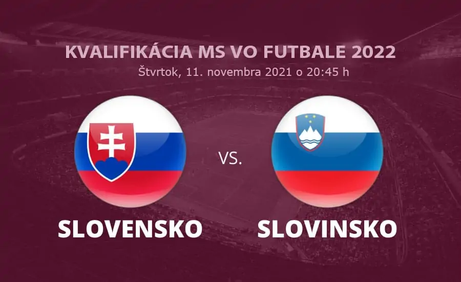 Kvalifikácia na MS vo futbale 2022: Slovensko - Slovinsko online