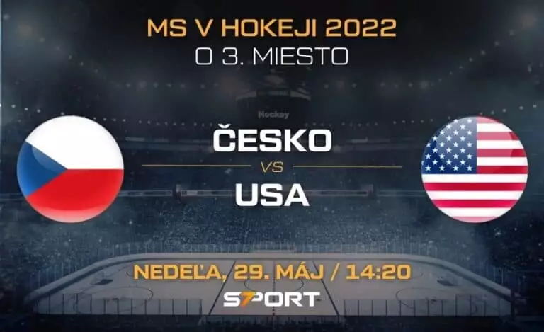 Česko USA o 3. miesto MS v hokeji 2022