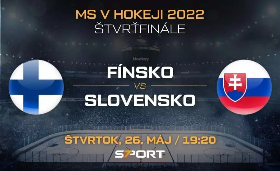 Slovensko - Fínsko štvrťfinále MS v hokeji 2022
