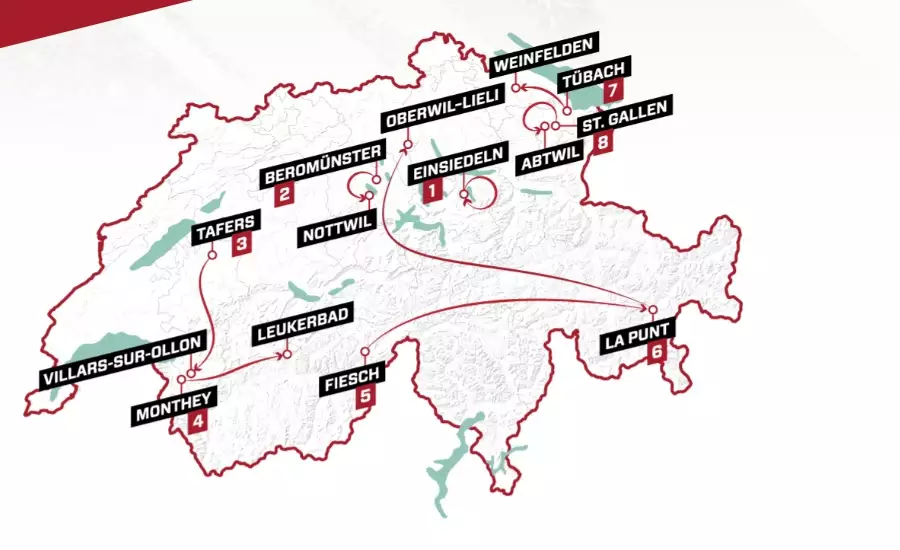 Okolo Švajčiarska mapa 2023 
