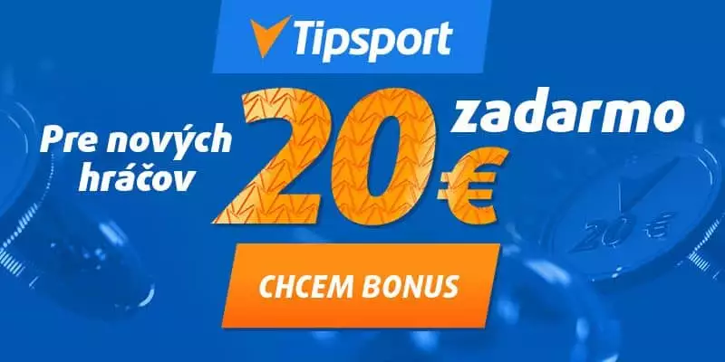 TTipsport bonus 20 Eur zadarmo