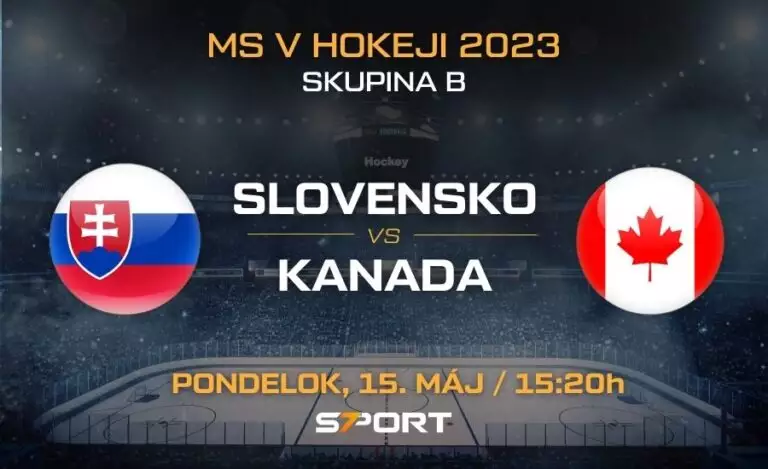 Slovensko - Kanada MS v hokeji 2023 zostavy, live stream