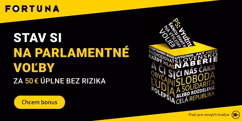 Parlamentné voľby 2023 bonus bez rizika 50 EUR