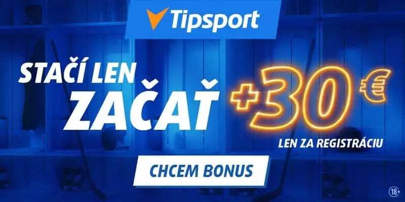 Tipsport bonus 30€ zadarmo Súťaž a bonus ms v hokeji Tipsport