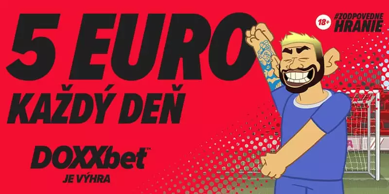 5 eur každý deň od Doxxbet