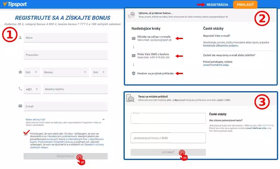 Tipsport online registrácia