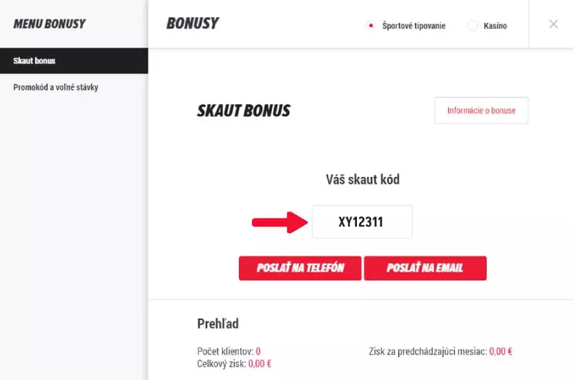 Doxxbet skaut kód, bonus