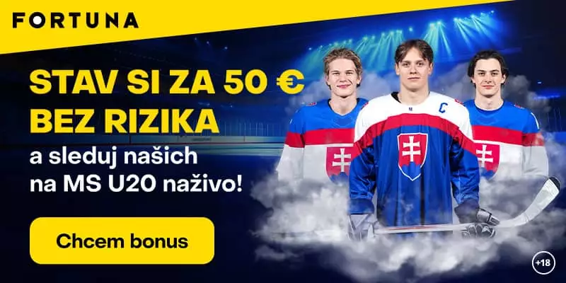 50€ bez rizika Fortuna MS U20