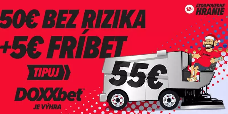 DOXXbet stávka bez rizika 55€