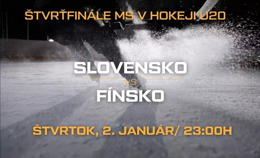 Slovensko - Fínsko štvrťfinále MS U20 live stream