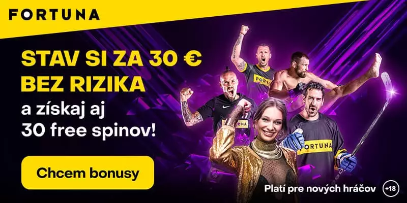 Fortuna 30€ bez rizika april 25