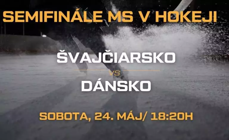 Švajčiarsko - Dánsko semifinále MS v hokeji 2025