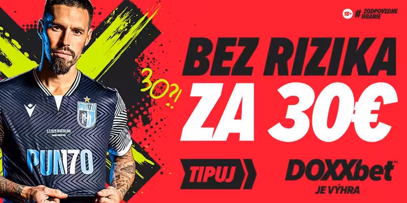 DOXXbet tipovanie 30€ bez rizika
