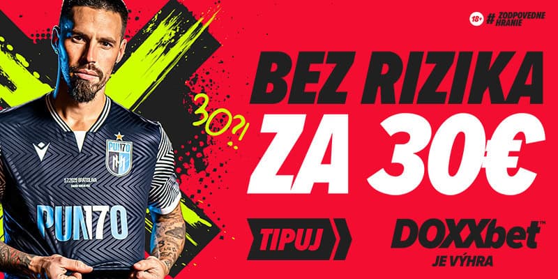 DOXXbet tipovanie 30€ bez rizika