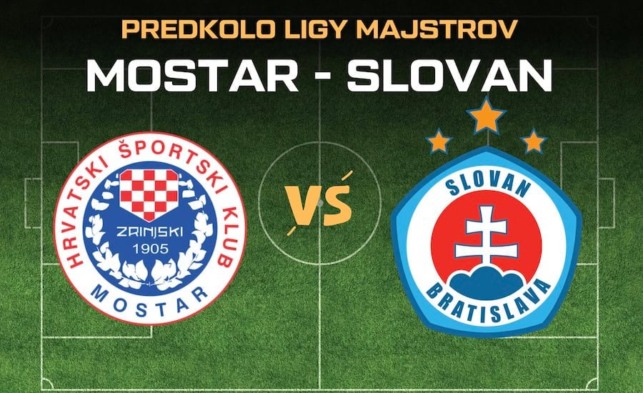 Zrinjski Mostar - Slovan odveta 2. predkola Ligy majstrov