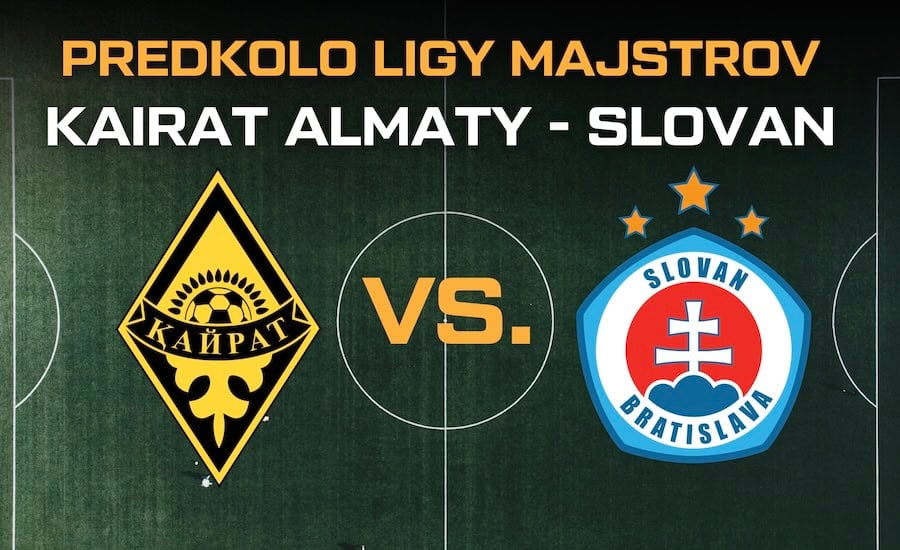 Kairat - Slovan 3. predkolo Ligy majstrov