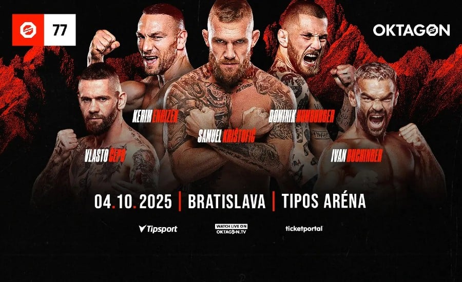 Fight card a program turnaja Oktagon 77 Bratislava s možnosťou sledovania live
