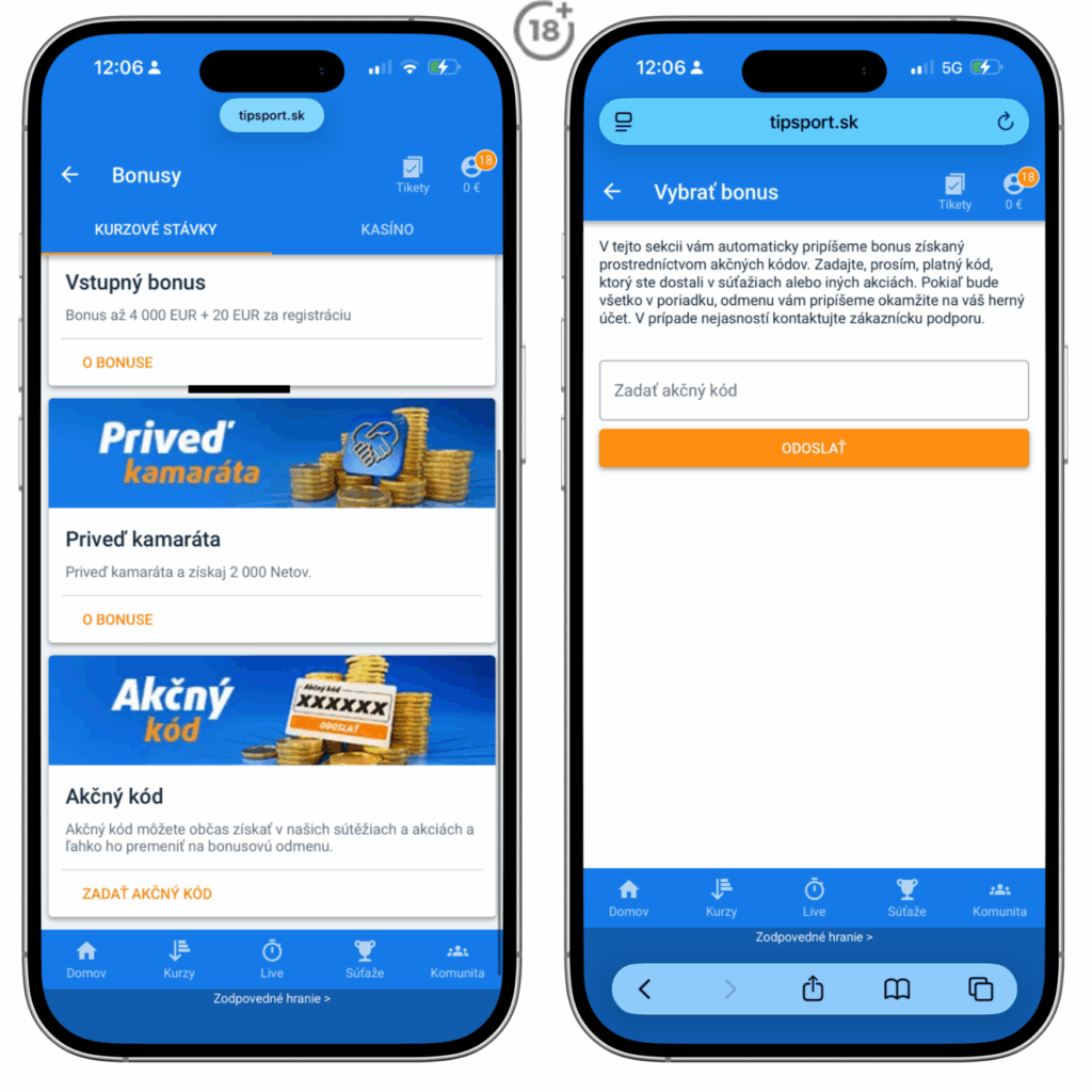 Tipsport akčný promo kód
