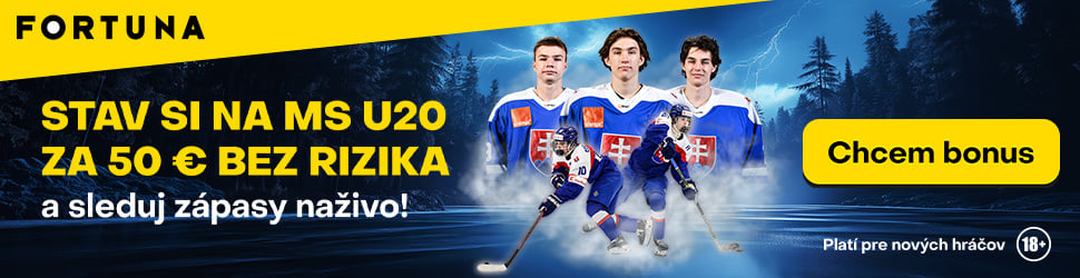Stávka bez rizika Fortuna 50 eur na MS U20