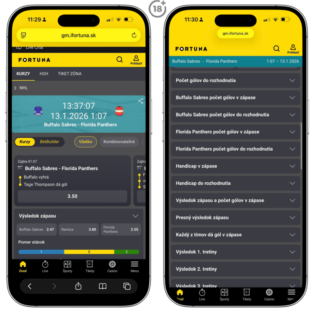 Fortuna kurzová ponuka