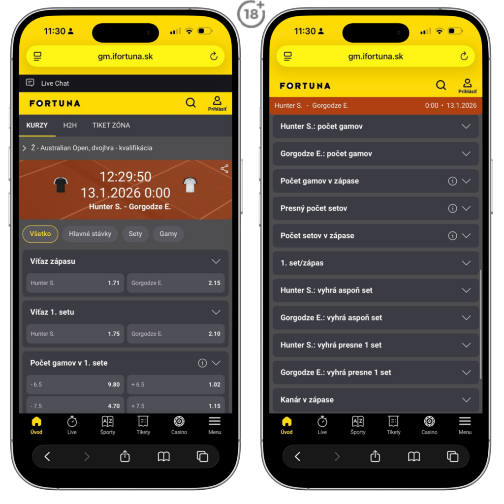 Fortuna kurzová ponuka