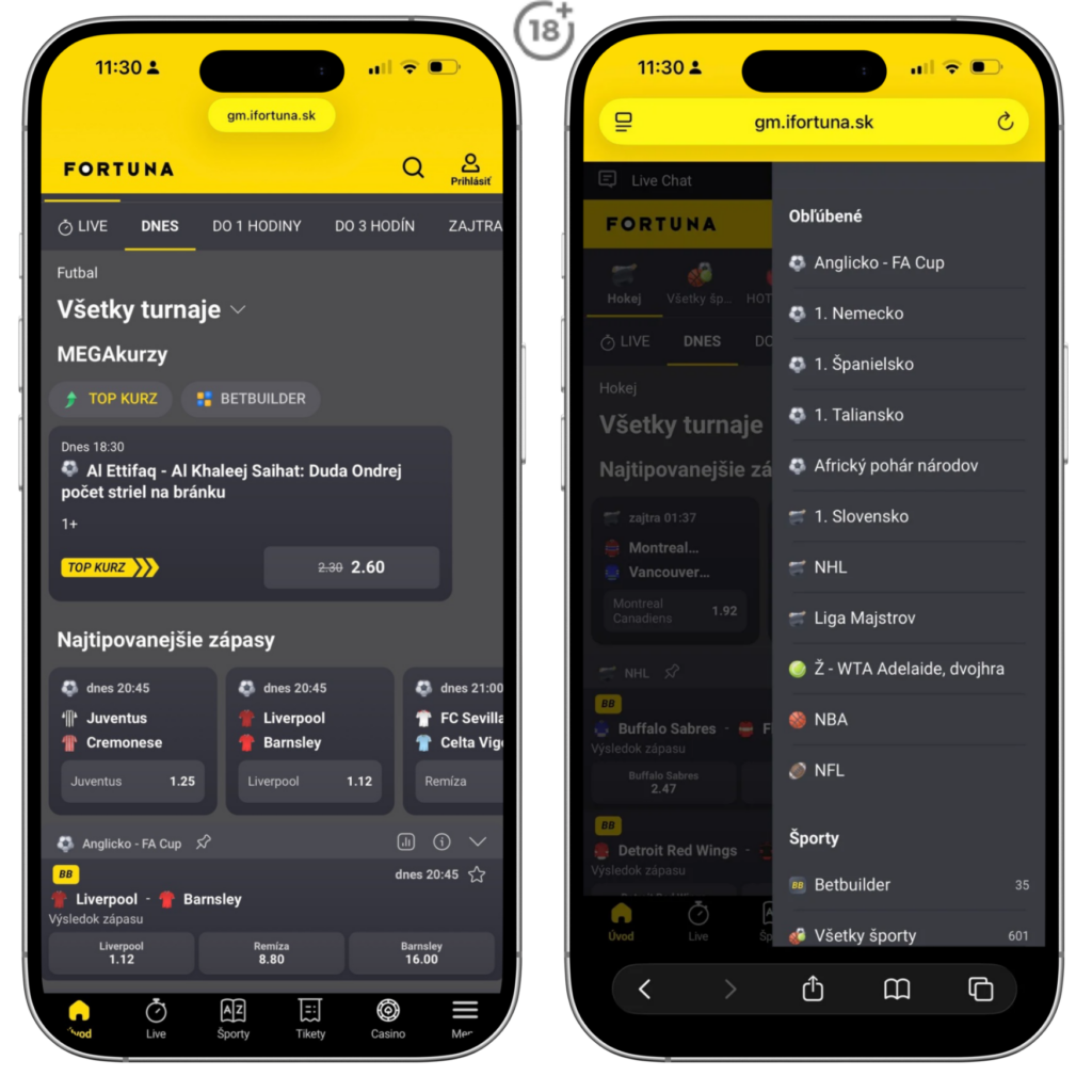 Fortuna kurzová ponuka