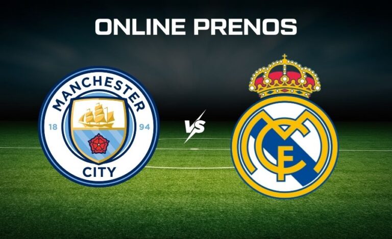 Online prneos Manchester City - Real Madrid Liga Majstrov osemfinále